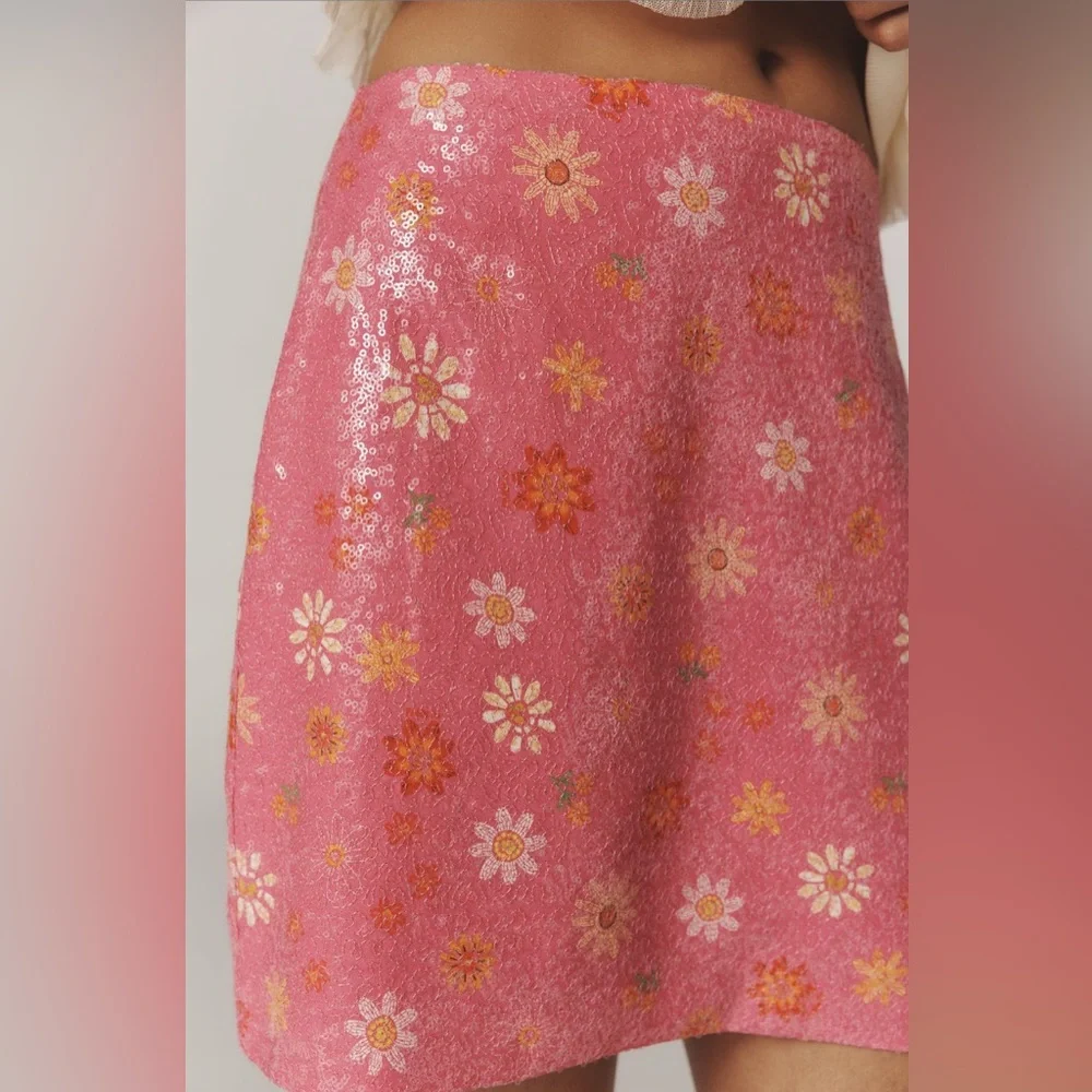 ✨ Farm Rio Sequin Mini Skirt Sz XL - Picture 1 of 7